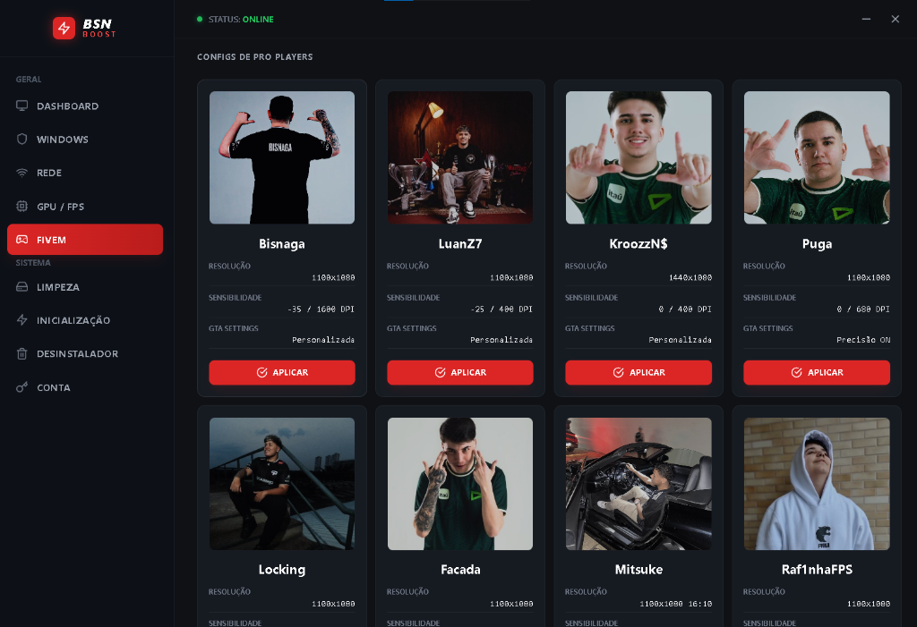 Painel FiveM Pro Players